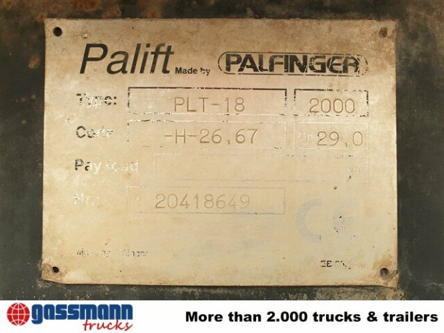 Palfinger Palift PLT-18 Abrollanlage - Συστήματοςα γάντζων φόρτωσης/ Καδοφόρος φορτωτής: φωτογραφία 4 Palfinger Palift PLT-18 Abrollanlage - Συστήματοςα γάντζων φόρτωσης/ Καδοφόρος φορτωτής: φωτογραφία 4