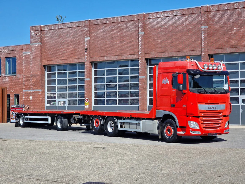 DAF XF 410 6x2 SpaceCab - Flatbed - Euro 6 + 2 axle trailer BPW - Φορτηγό με ανοιχτή καρότσα: φωτογραφία 1 DAF XF 410 6x2 SpaceCab - Flatbed - Euro 6 + 2 axle trailer BPW - Φορτηγό με ανοιχτή καρότσα: φωτογραφία 1
