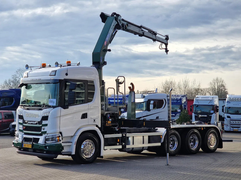 Φορτηγό φόρτωσης γάντζου, Φορτηγό με γερανό Scania G500 XT 8x4*4 - HMF 2820K Crane - AJK 20T Hooklift - Retarder - Full air - Like new: φωτογραφία 18 Φορτηγό φόρτωσης γάντζου, Φορτηγό με γερανό Scania G500 XT 8x4*4 - HMF 2820K Crane - AJK 20T Hooklift - Retarder - Full air - Like new: φωτογραφία 18