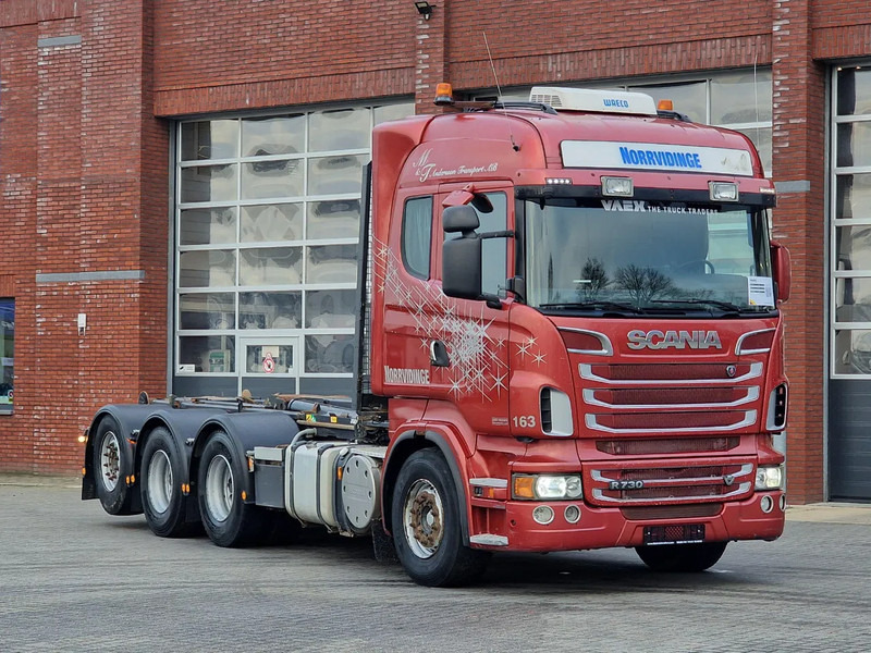 Scania R730 V8 Highline - 8x4*4 - JOAB Hooklift - Steering axle - Full air - Night clima - Φορτηγό φόρτωσης γάντζου: φωτογραφία 1 Scania R730 V8 Highline - 8x4*4 - JOAB Hooklift - Steering axle - Full air - Night clima - Φορτηγό φόρτωσης γάντζου: φωτογραφία 1