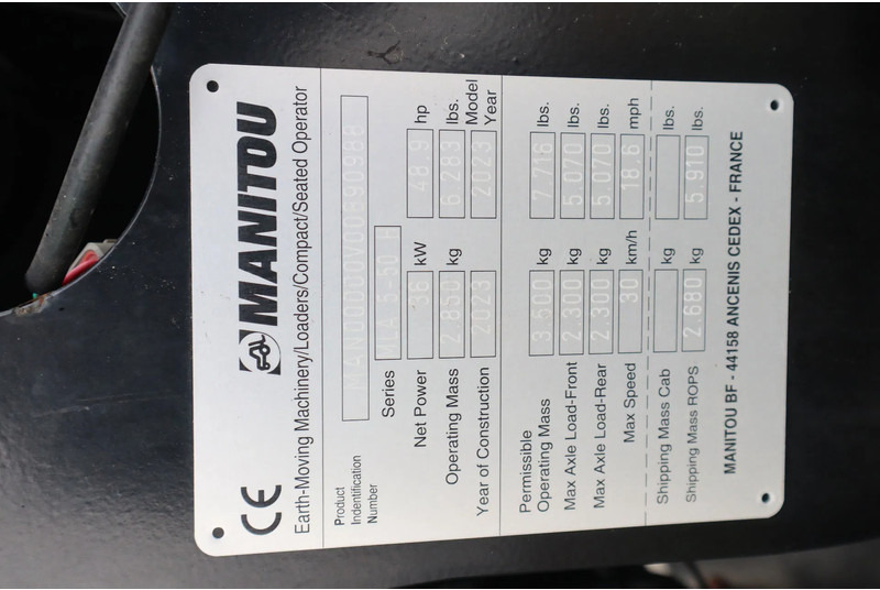 Ελαστιχοφόρος φορτωτής Manitou MLA 5-50 H | BUCKET | QUICK COUPLER | NEW UNUSED: φωτογραφία 20
