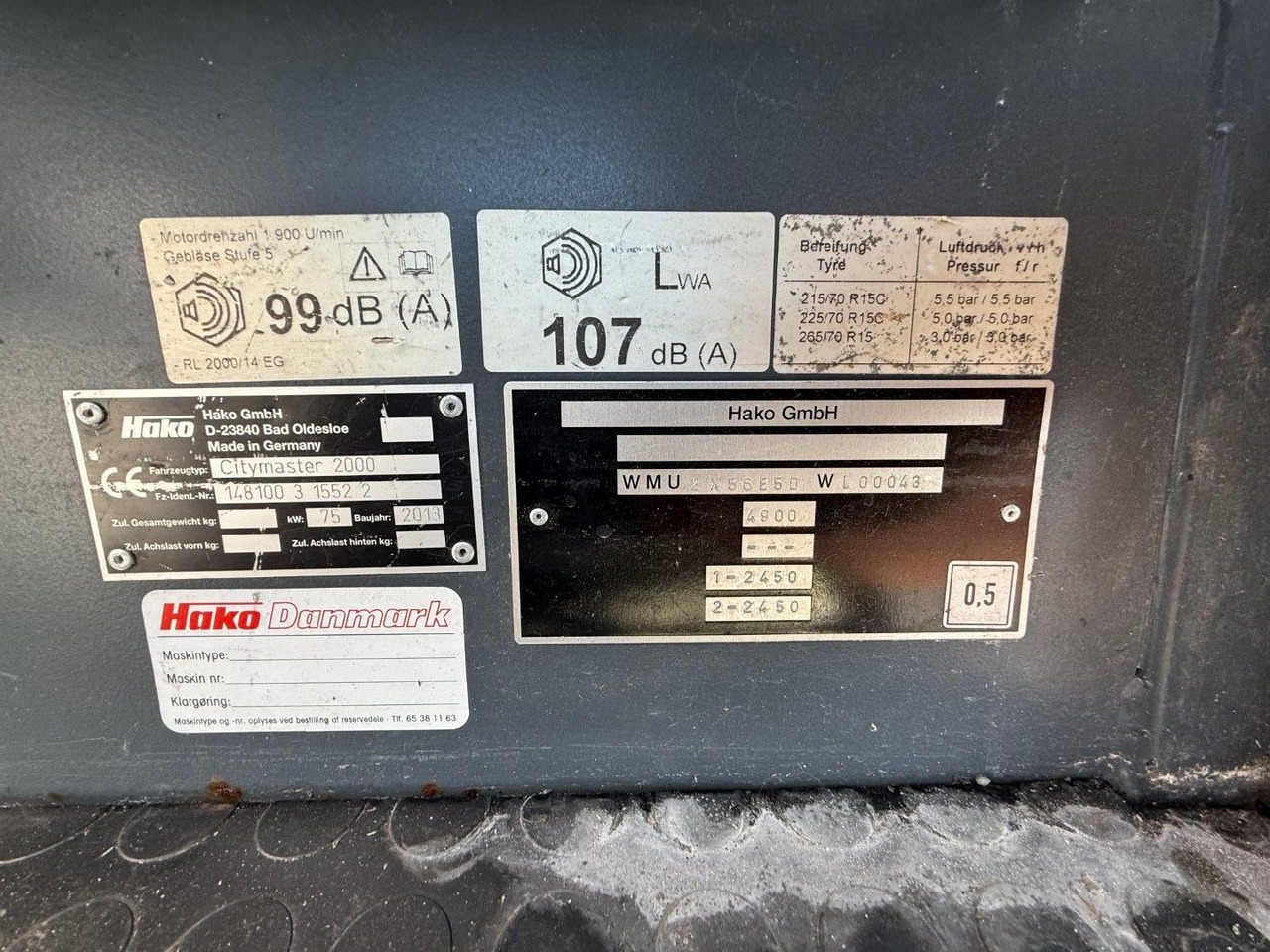 Σάρωθρο δρόμων Hako Citymaster 2000 4x4 Euro 5 Kehrmaschine: φωτογραφία 12