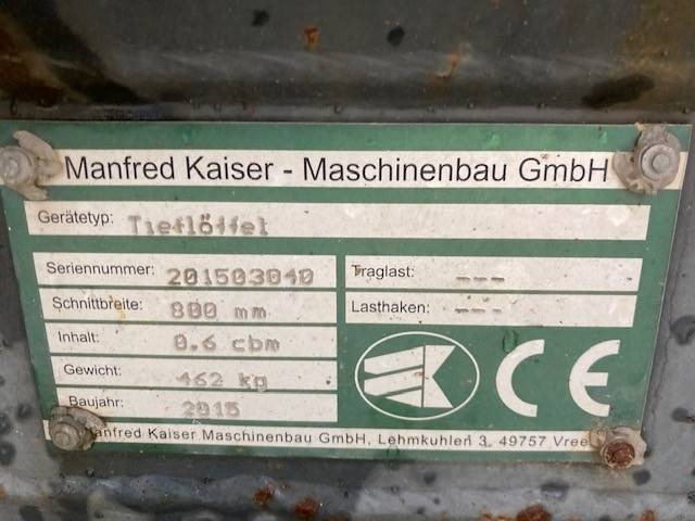 Κουβάς για εκσκαφέα Kaiser Tieflöffel 800mm SW48 Likufix: φωτογραφία 10 Κουβάς για εκσκαφέα Kaiser Tieflöffel 800mm SW48 Likufix: φωτογραφία 10