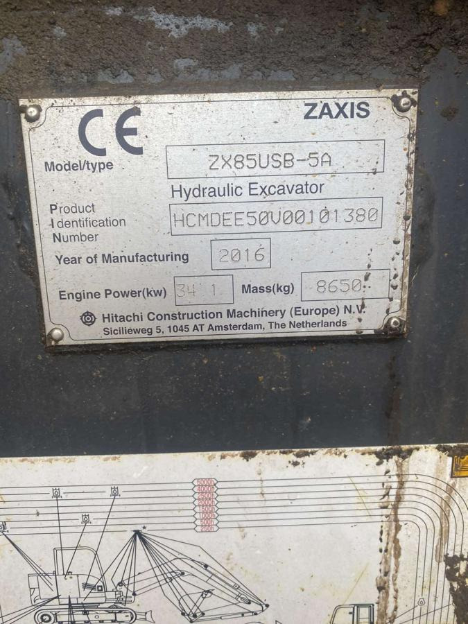 Hitachi ZX85USB-5A - Ερπυστριοφόρος εκσκαφέας: φωτογραφία 4 Hitachi ZX85USB-5A - Ερπυστριοφόρος εκσκαφέας: φωτογραφία 4