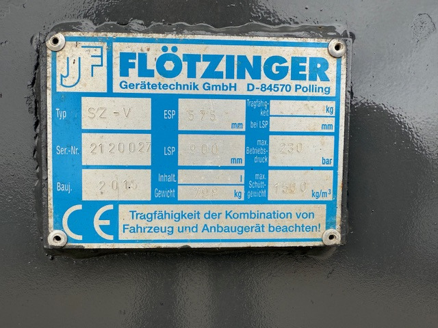 Flötzinger SZ-V - 2400 mm - Volvo/CAT/Komatsu -Krokodilgebiss - Μηχανήματα ενσίρωσης: φωτογραφία 5 Flötzinger SZ-V - 2400 mm - Volvo/CAT/Komatsu -Krokodilgebiss - Μηχανήματα ενσίρωσης: φωτογραφία 5