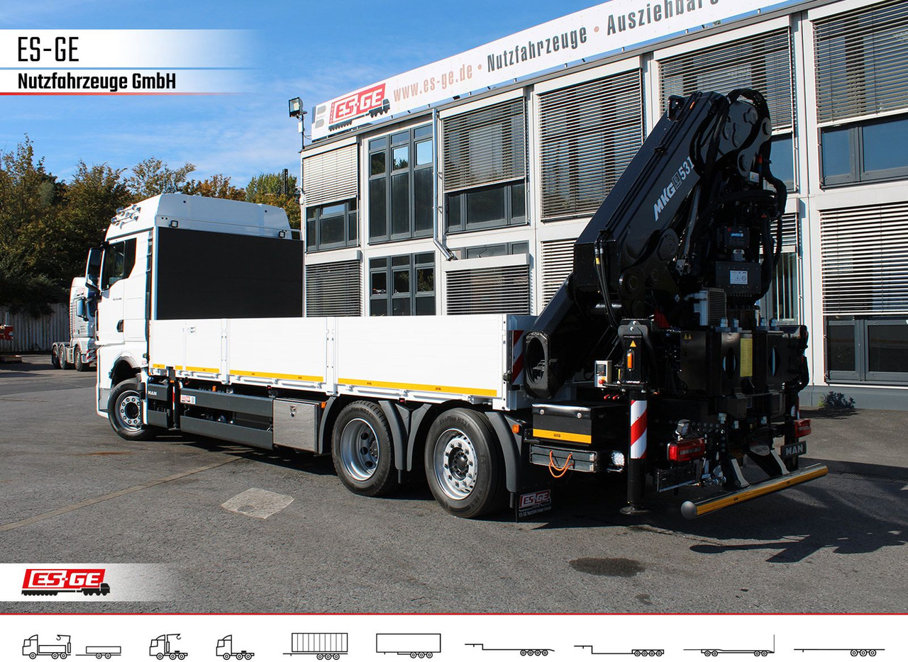 MAN TGX 26.480 6x2-4 LL, MKG-Ladekran HLK531 a5 - Φορτηγό με ανοιχτή καρότσα, Φορτηγό με γερανό: φωτογραφία 2 MAN TGX 26.480 6x2-4 LL, MKG-Ladekran HLK531 a5 - Φορτηγό με ανοιχτή καρότσα, Φορτηγό με γερανό: φωτογραφία 2