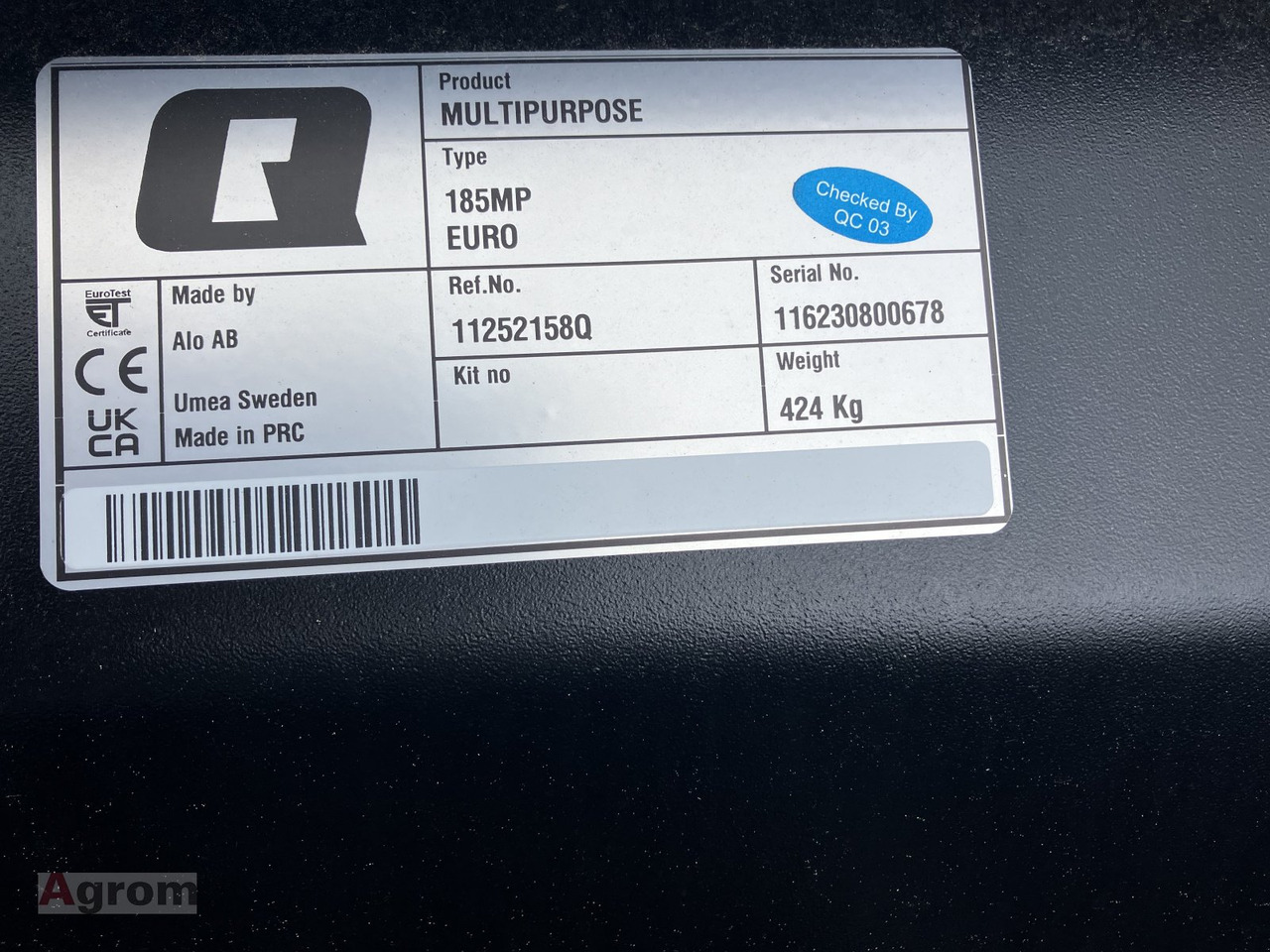 ALÖ 4in1 Klappschaufel 185 MP - Κουβάς για φορτωτή για Κατασκευή μηχανήματα: φωτογραφία 3 ALÖ 4in1 Klappschaufel 185 MP - Κουβάς για φορτωτή για Κατασκευή μηχανήματα: φωτογραφία 3