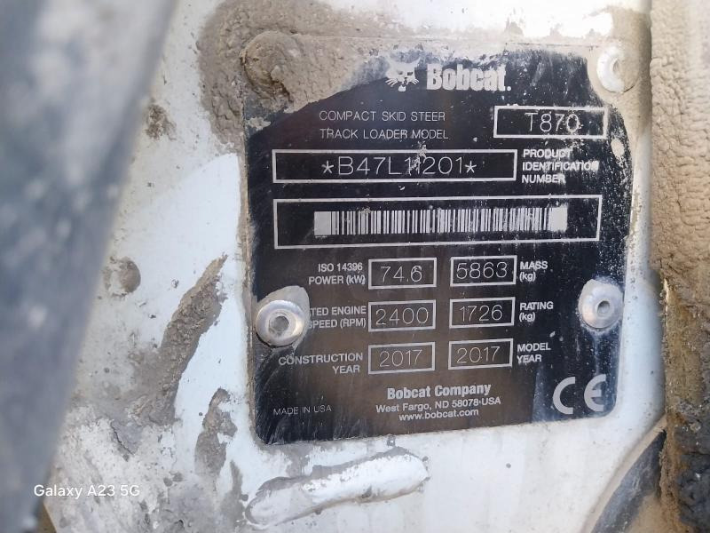 BOBCAT T870 T870 - Ερπυστριοφόρος μικρός φορτωτής: φωτογραφία 5 BOBCAT T870 T870 - Ερπυστριοφόρος μικρός φορτωτής: φωτογραφία 5