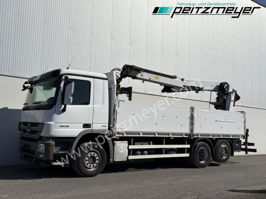 MERCEDES-BENZ Actros 2536 LL Pritsche HMF Heckkran m. Zange Baustoff - Φορτηγό με ανοιχτή καρότσα, Φορτηγό με γερανό: φωτογραφία 1 MERCEDES-BENZ Actros 2536 LL Pritsche HMF Heckkran m. Zange Baustoff - Φορτηγό με ανοιχτή καρότσα, Φορτηγό με γερανό: φωτογραφία 1