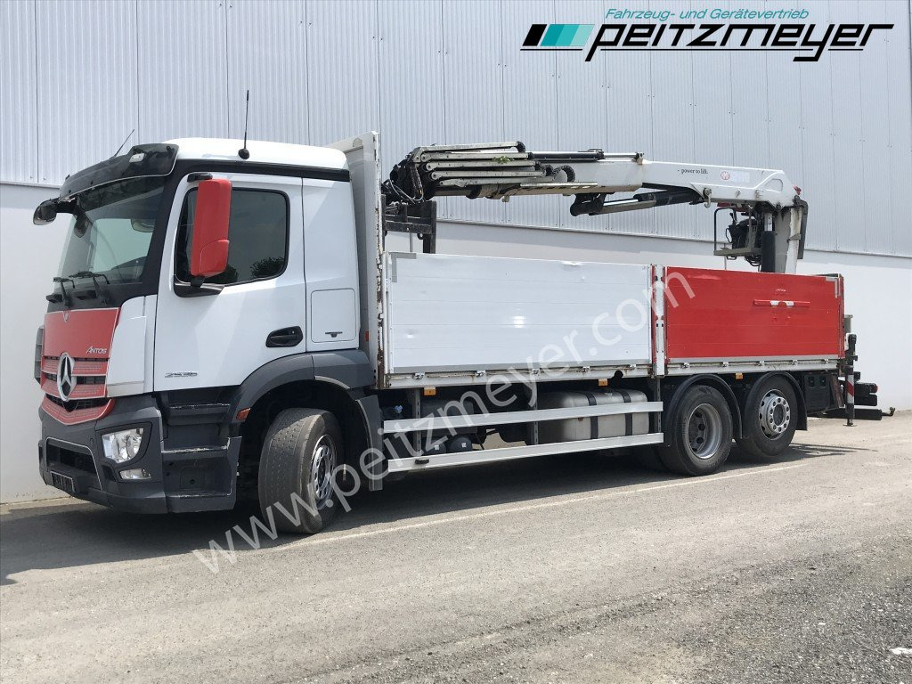 MERCEDES-BENZ Antos 2536 LL Pritsche HMF 2110-L5 5 fach Ausschub mit Steinzange - Φορτηγό με ανοιχτή καρότσα, Φορτηγό με γερανό: φωτογραφία 1 MERCEDES-BENZ Antos 2536 LL Pritsche HMF 2110-L5 5 fach Ausschub mit Steinzange - Φορτηγό με ανοιχτή καρότσα, Φορτηγό με γερανό: φωτογραφία 1