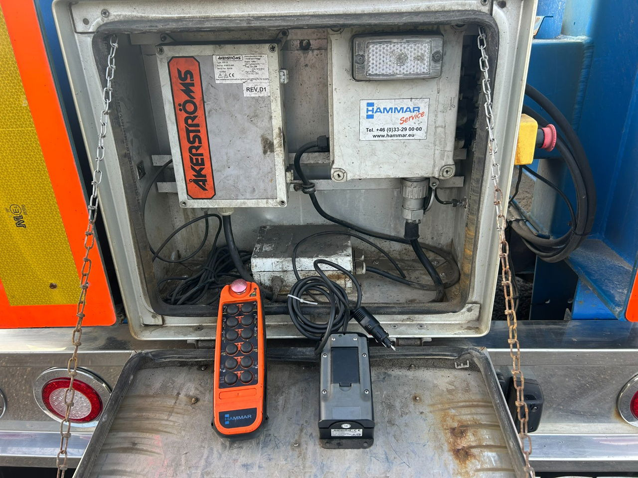 Επικαθήμενο μεταφοράς εμπορευματοκιβωτίων/ Κινητό αμάξωμα Hammar Sideloader 160 S / 20ft - 2 x 20 ft - 40 - Containers / 33 Tons lifting capacity / Remote control: φωτογραφία 6