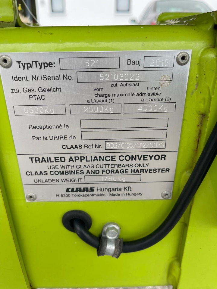 Θεριζοαλωνιστική μηχανή - κεφαλή CLAAS Schneidwerk V1050 inkl. Raps, Bj. 2008: φωτογραφία 10