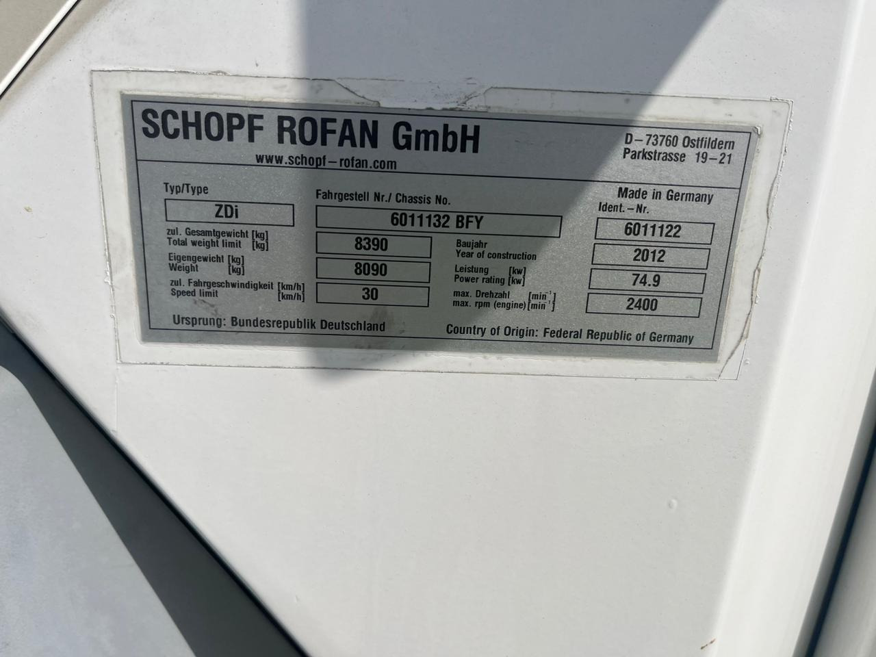 Schopf Rofan ZDi Diesel Tractor 8Tons - Ελκυστήρας αεροσκαφών: φωτογραφία 4 Schopf Rofan ZDi Diesel Tractor 8Tons - Ελκυστήρας αεροσκαφών: φωτογραφία 4