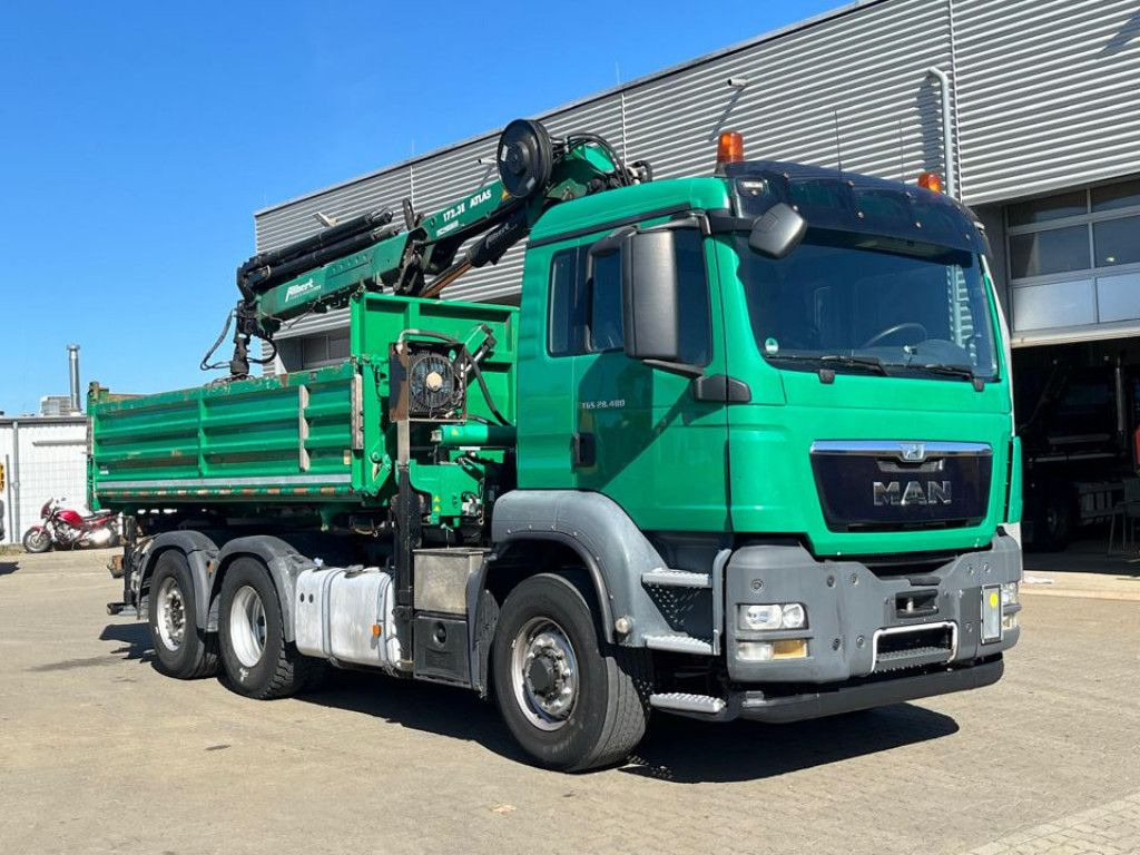 MAN TG-S 28.480 6x4H-4 BL 3-Achs Kipper Kran Funk Li - Φορτηγό με γερανό: φωτογραφία 2 MAN TG-S 28.480 6x4H-4 BL 3-Achs Kipper Kran Funk Li - Φορτηγό με γερανό: φωτογραφία 2