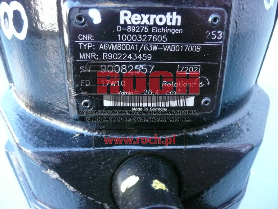 REXROTH A6VM80DA1/63W-VAB01700B 1000327605 - Υδραυλικός κινητήρας για Τηλεσκοπικός φορτωτής: φωτογραφία 2 REXROTH A6VM80DA1/63W-VAB01700B 1000327605 - Υδραυλικός κινητήρας για Τηλεσκοπικός φορτωτής: φωτογραφία 2