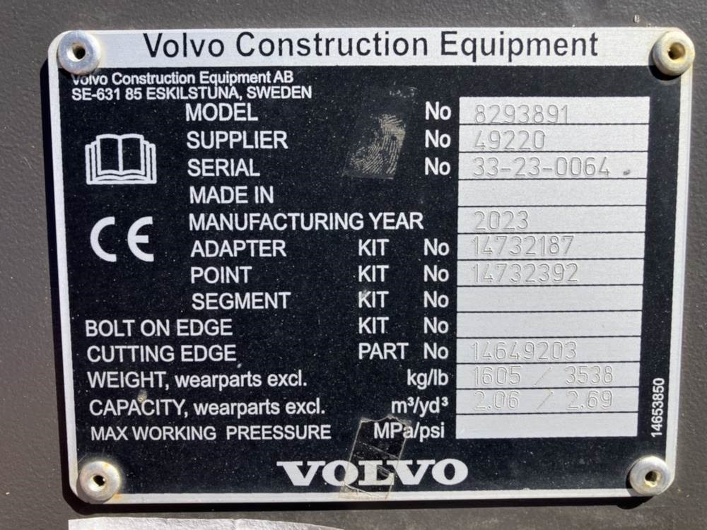 Volvo Tieflöffel mit Zähne S2 - Φορτωτής εκσκαφέας: φωτογραφία 4 Volvo Tieflöffel mit Zähne S2 - Φορτωτής εκσκαφέας: φωτογραφία 4