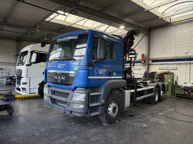 MAN TGS 26.320 6x2 Abrollkipper + Kran HIAB 166 E-5 - Φορτηγό φόρτωσης γάντζου, Φορτηγό με γερανό: φωτογραφία 1 MAN TGS 26.320 6x2 Abrollkipper + Kran HIAB 166 E-5 - Φορτηγό φόρτωσης γάντζου, Φορτηγό με γερανό: φωτογραφία 1