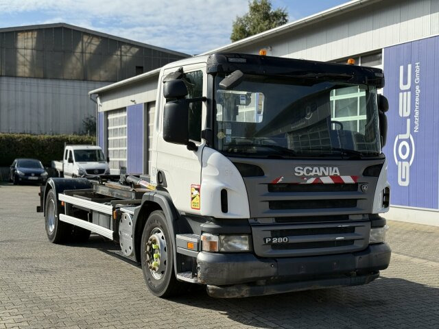 Scania P280 4x2 Abrollkipper Palfinger Knickhaken T15A - Φορτηγό φόρτωσης γάντζου: φωτογραφία 1 Scania P280 4x2 Abrollkipper Palfinger Knickhaken T15A - Φορτηγό φόρτωσης γάντζου: φωτογραφία 1