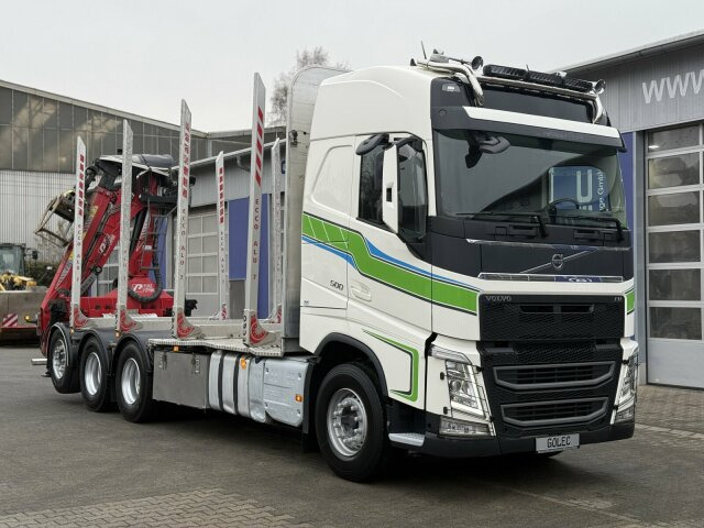 Volvo FH 510 8x4 Holztransporter Kran PENZ *Anhänger - Φορτηγό ξυλείας, Φορτηγό με γερανό: φωτογραφία 1 Volvo FH 510 8x4 Holztransporter Kran PENZ *Anhänger - Φορτηγό ξυλείας, Φορτηγό με γερανό: φωτογραφία 1