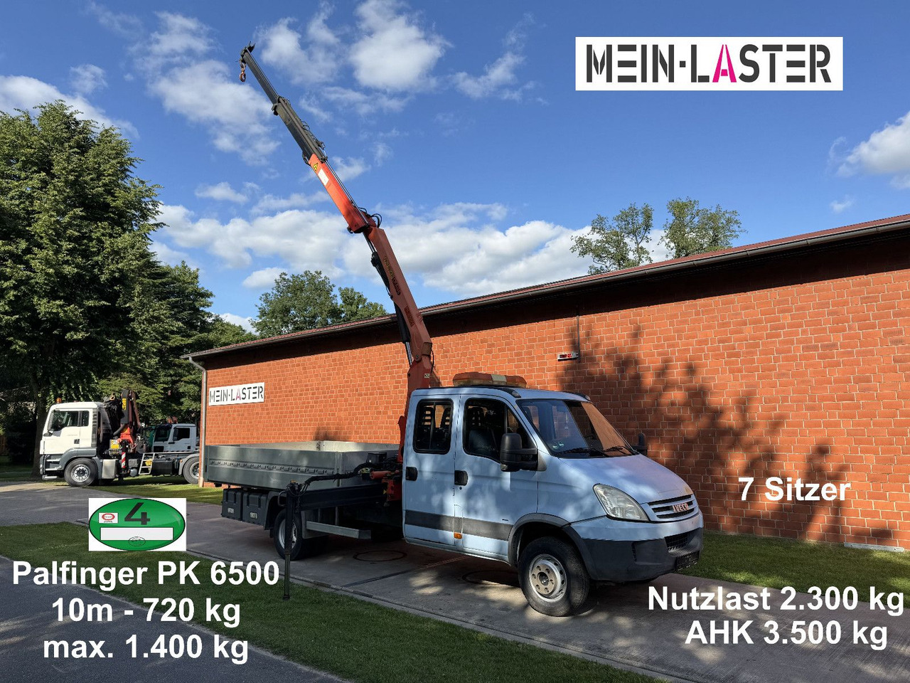 Iveco 65C180 3.0d Palfinger PK 6500 7 Sitzer NL 2300kg - Μικρό φορτηγό με καρότσα, Διπλοκάμπινο ελαφρύ επαγγελματικό: φωτογραφία 1 Iveco 65C180 3.0d Palfinger PK 6500 7 Sitzer NL 2300kg - Μικρό φορτηγό με καρότσα, Διπλοκάμπινο ελαφρύ επαγγελματικό: φωτογραφία 1