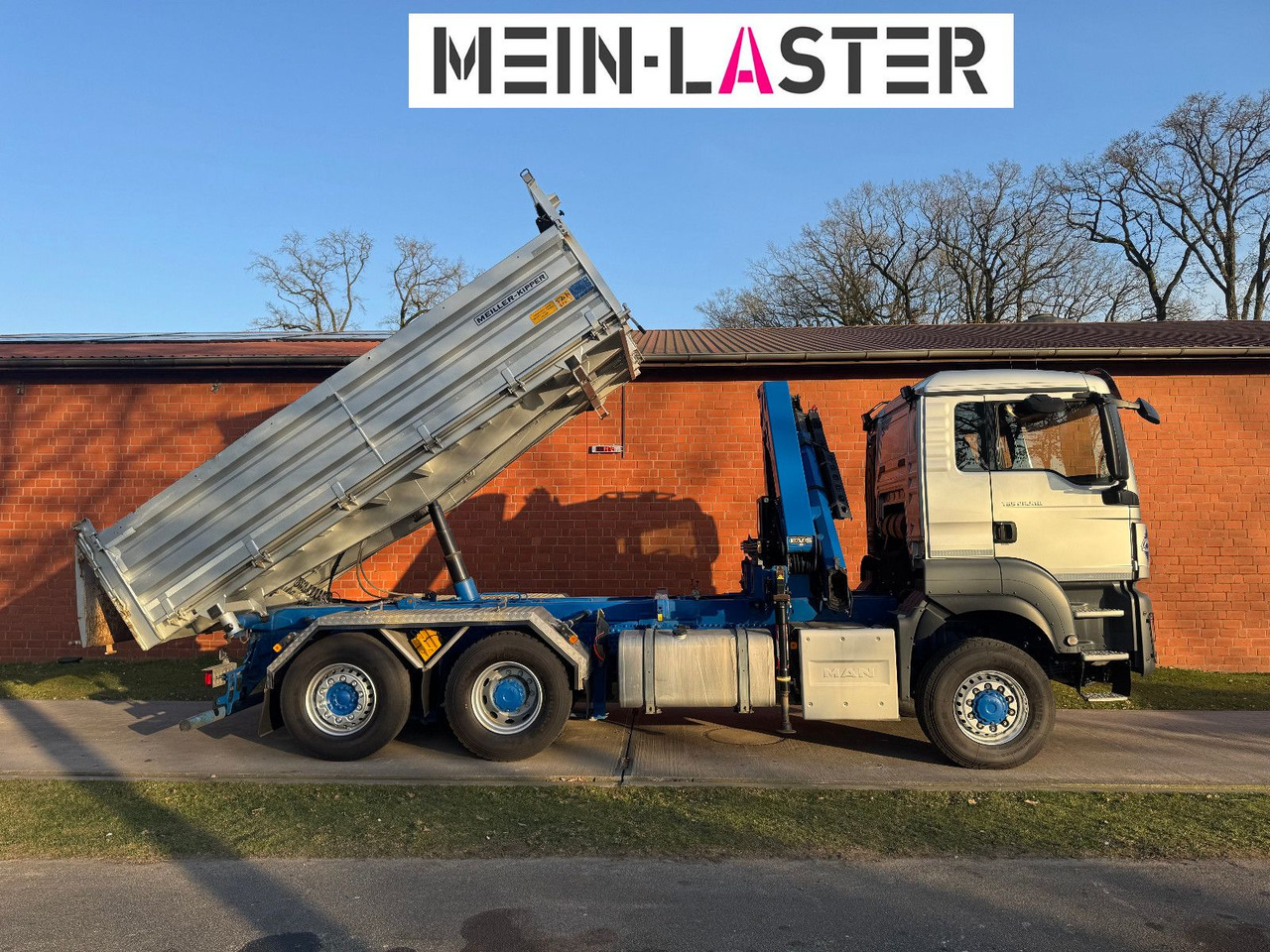 MAN Aufbau Meiller Bordmatik + HMF 1330 K4 15m Funk - Φορτηγό ανατρεπόμενο, Φορτηγό με γερανό: φωτογραφία 5 MAN Aufbau Meiller Bordmatik + HMF 1330 K4 15m Funk - Φορτηγό ανατρεπόμενο, Φορτηγό με γερανό: φωτογραφία 5