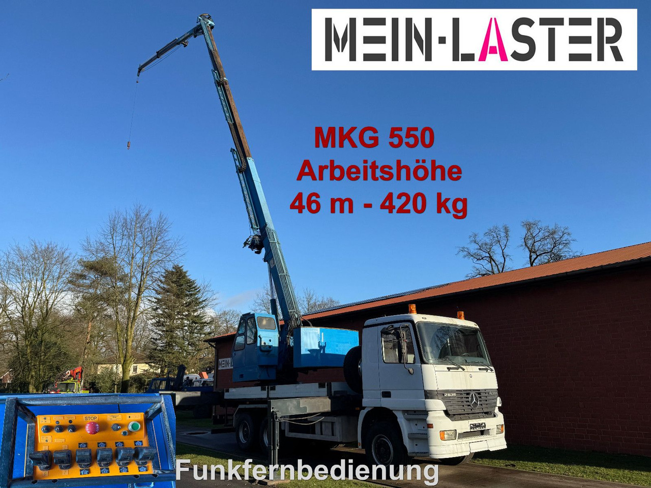 Mercedes-Benz 3335 V6 MKG 550 Ta2-a2 -46m 420 kg Funk - Φορτηγό με γερανό: φωτογραφία 1 Mercedes-Benz 3335 V6 MKG 550 Ta2-a2 -46m 420 kg Funk - Φορτηγό με γερανό: φωτογραφία 1