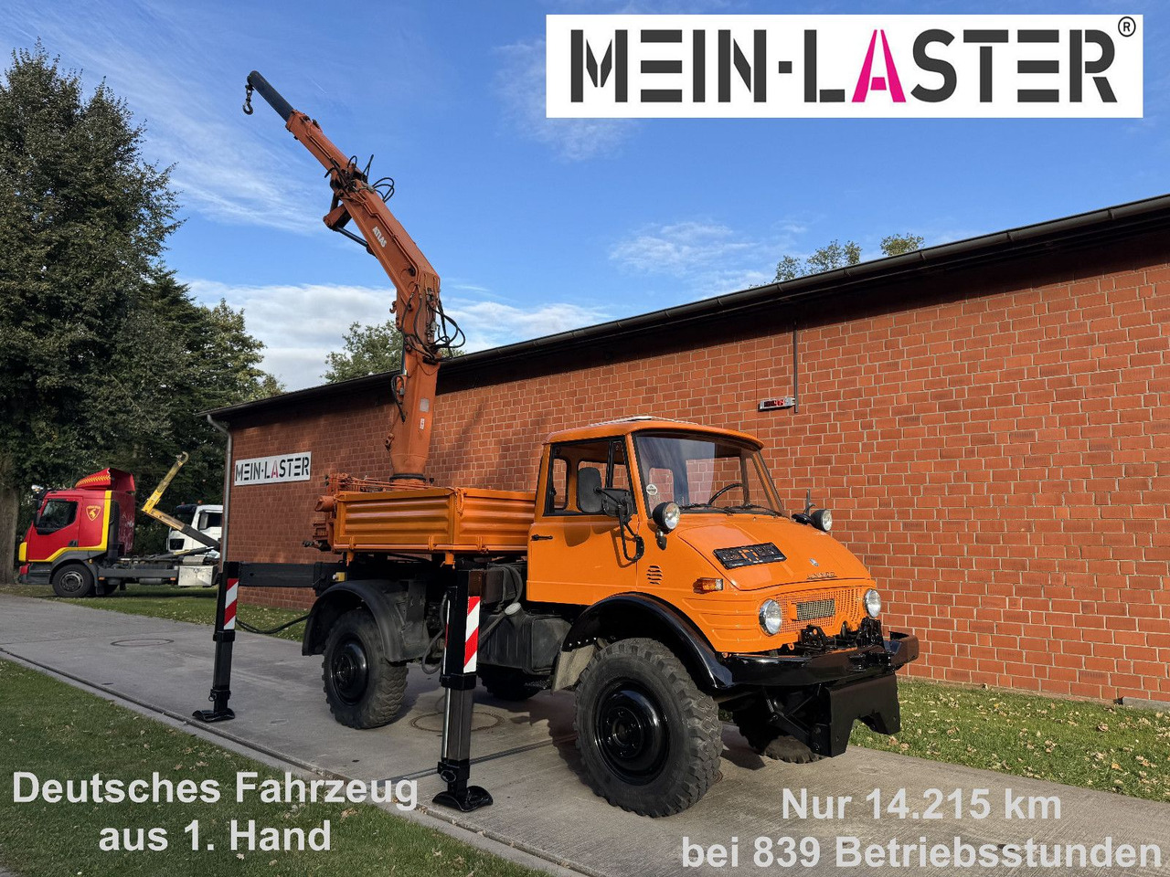 Unimog U 1100 Atlas AK 3006 nur 14.215 km-1. Hand - Φορτηγό με γερανό, Φορτηγό με ανοιχτή καρότσα: φωτογραφία 1 Unimog U 1100 Atlas AK 3006 nur 14.215 km-1. Hand - Φορτηγό με γερανό, Φορτηγό με ανοιχτή καρότσα: φωτογραφία 1
