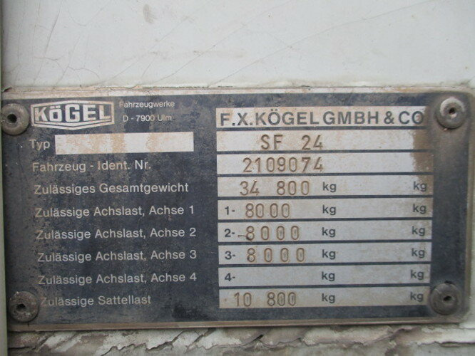 Kögel SAnh SF 24 SF 24 Kofferauflieger, gelenkte Achse, Rolltor, 77 cbm - Επικαθήμενο κόφα: φωτογραφία 4 Kögel SAnh SF 24 SF 24 Kofferauflieger, gelenkte Achse, Rolltor, 77 cbm - Επικαθήμενο κόφα: φωτογραφία 4