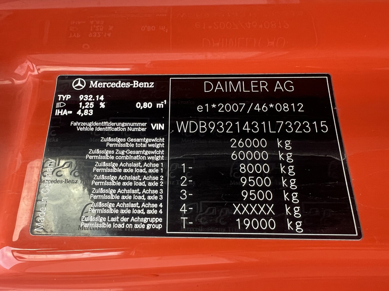 Mercedes-Benz Actros 2644/48 K 6x4 Actros 2644/48 K 6x4, Manual Gearbox, Full Steel - Φορτηγό σασί: φωτογραφία 2 Mercedes-Benz Actros 2644/48 K 6x4 Actros 2644/48 K 6x4, Manual Gearbox, Full Steel - Φορτηγό σασί: φωτογραφία 2