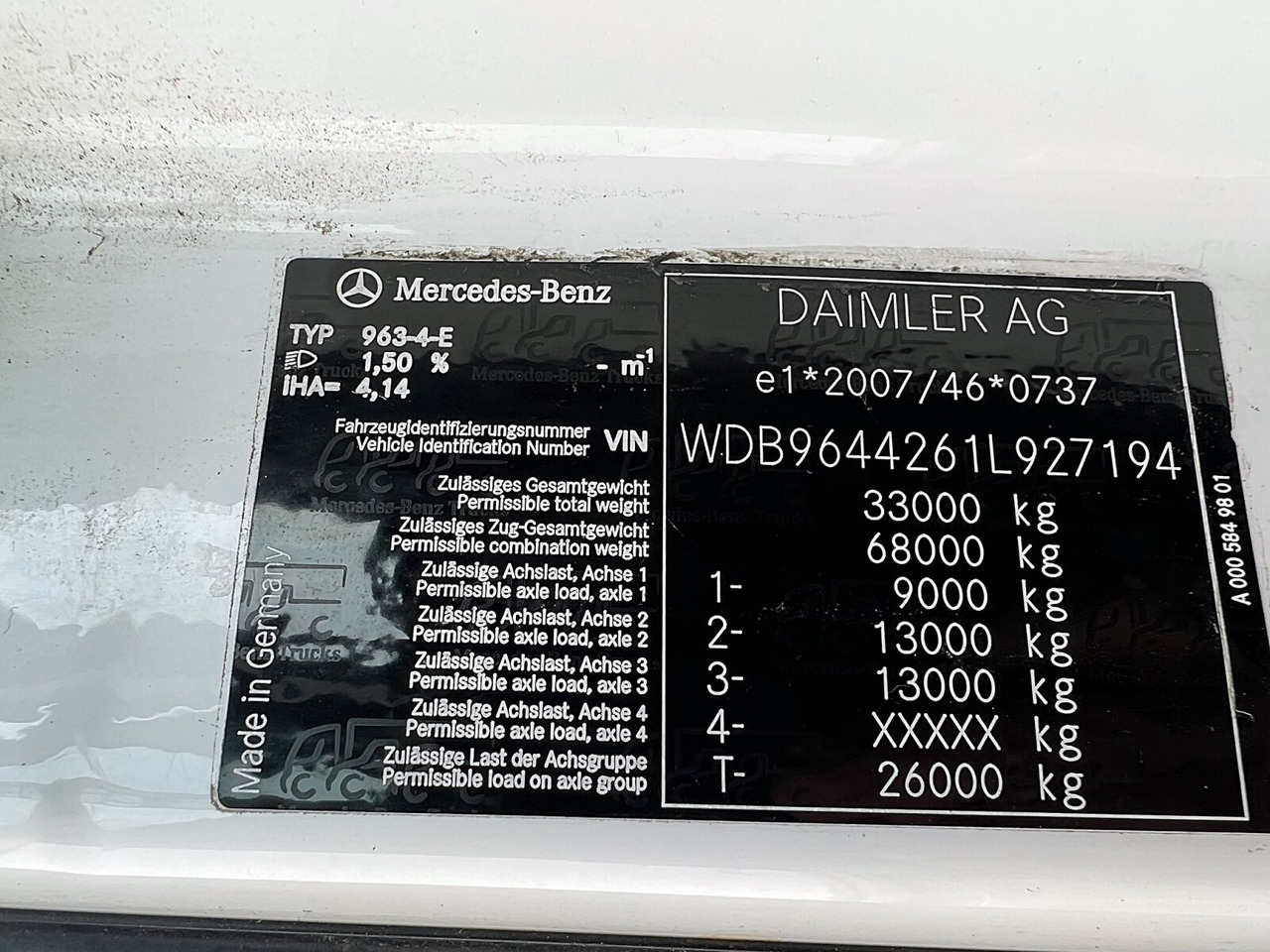 Τράκτορας Mercedes-Benz Arocs 3358 LS 6x4 Arocs 3358 LS 6x4, StreamSpace, Turbo-Retarder-Kupplung, Kipphydraulik: φωτογραφία 6