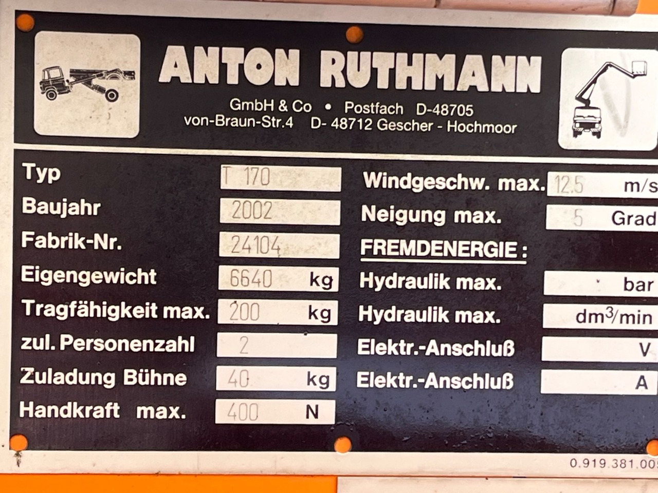 Φορτηγό με εναέρια πλατφόρμα Mercedes-Benz Vario 814 DA 4x4 Ruthmann T 170: φωτογραφία 10 Φορτηγό με εναέρια πλατφόρμα Mercedes-Benz Vario 814 DA 4x4 Ruthmann T 170: φωτογραφία 10