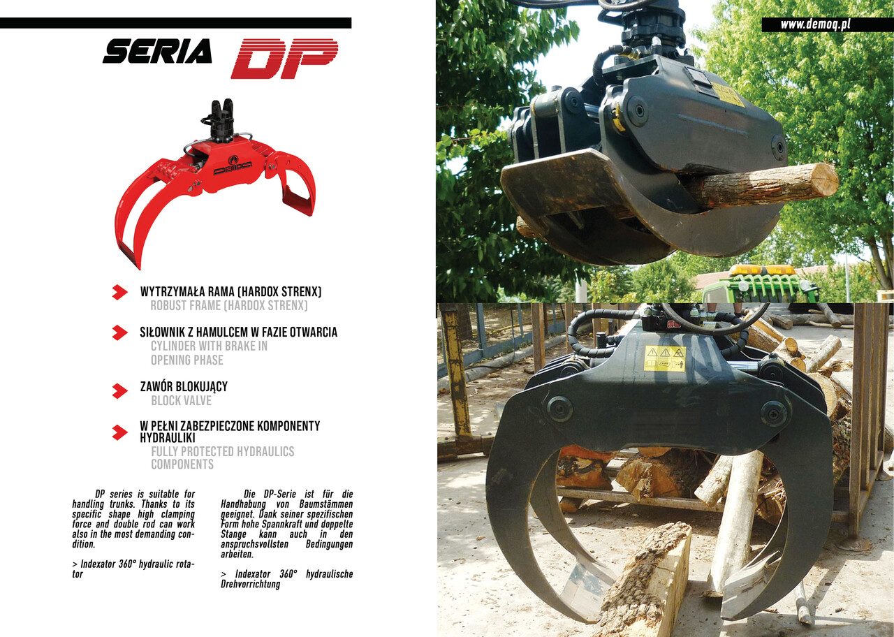 DEMOQ DP130 Log Grab 2000 kg - Αρπάγη για Κατασκευή μηχανήματα: φωτογραφία 2 DEMOQ DP130 Log Grab 2000 kg - Αρπάγη για Κατασκευή μηχανήματα: φωτογραφία 2