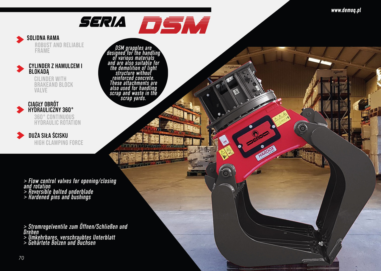 DEMOQ DSM160E typ A - Αρπάγη για Εκσκαφέας: φωτογραφία 5 DEMOQ DSM160E typ A - Αρπάγη για Εκσκαφέας: φωτογραφία 5