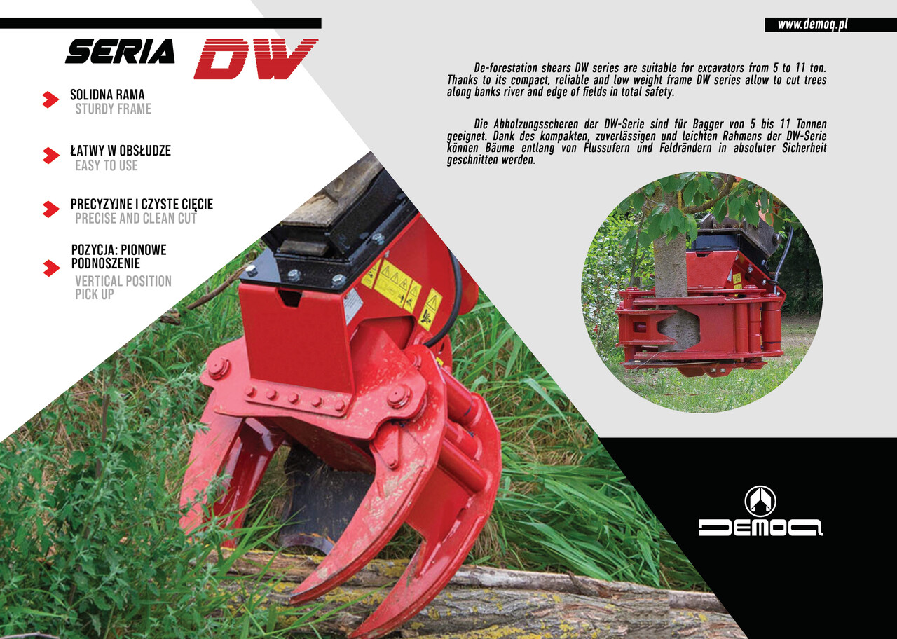 DEMOQ DW200 F De-forestation shear 230 kg - Αρπάγη για Κατασκευή μηχανήματα: φωτογραφία 2 DEMOQ DW200 F De-forestation shear 230 kg - Αρπάγη για Κατασκευή μηχανήματα: φωτογραφία 2
