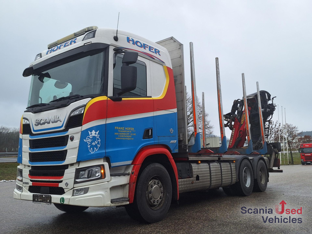 SCANIA R 580 B6x4NB+Epsilon M12 Z - Φορτηγό ξυλείας, Φορτηγό με γερανό: φωτογραφία 1 SCANIA R 580 B6x4NB+Epsilon M12 Z - Φορτηγό ξυλείας, Φορτηγό με γερανό: φωτογραφία 1