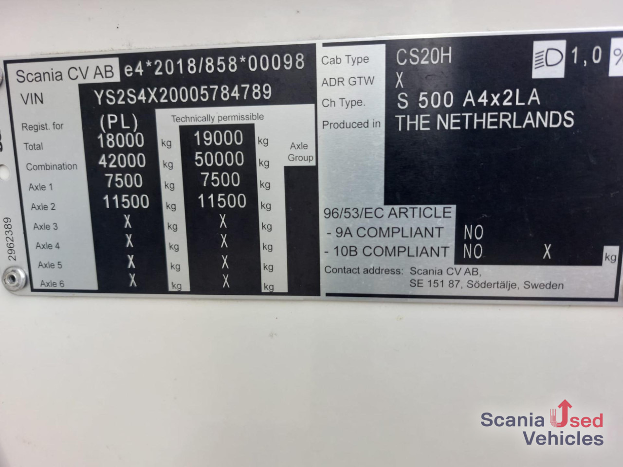 SCANIA S 500 A4x2LA Highline 4-Balg Luftfederung LEDER - Τράκτορας: φωτογραφία 5 SCANIA S 500 A4x2LA Highline 4-Balg Luftfederung LEDER - Τράκτορας: φωτογραφία 5