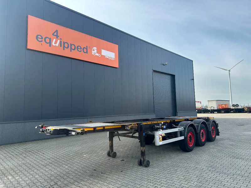 Burg 20FT ADR (EX/II, EX/III, FL, AT) Chassis, leeggewicht: 3.690kg, SAF INTRADISC, 2 liftassen, NL-chassis, APK:10-2025 - Επικαθήμενο μεταφοράς εμπορευματοκιβωτίων/ Κινητό αμάξωμα: φωτογραφία 1 Burg 20FT ADR (EX/II, EX/III, FL, AT) Chassis, leeggewicht: 3.690kg, SAF INTRADISC, 2 liftassen, NL-chassis, APK:10-2025 - Επικαθήμενο μεταφοράς εμπορευματοκιβωτίων/ Κινητό αμάξωμα: φωτογραφία 1