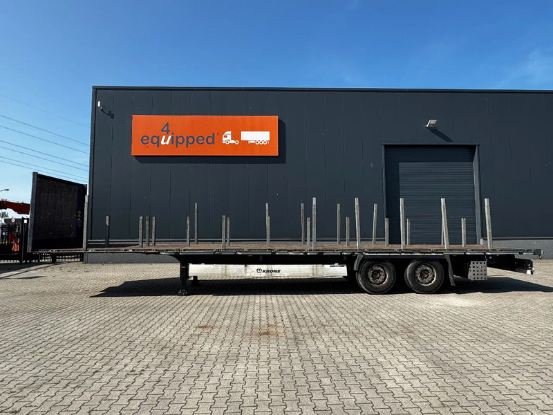 Krone originele platte oplegger met rongpotten + rongen, liftas, schijfremmen, NL-oplegger - Επικαθήμενο πλατφόρμα/ Καρότσα: φωτογραφία 2 Krone originele platte oplegger met rongpotten + rongen, liftas, schijfremmen, NL-oplegger - Επικαθήμενο πλατφόρμα/ Καρότσα: φωτογραφία 2