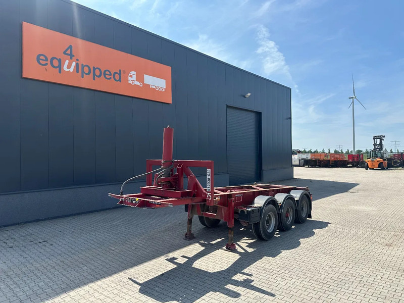 Van Hool 3 AXLE 20FT TIPPING-CHASSIS, BPW + disc, liftaxle, steering axle, BROKEN HYVA-CYLINDER - Επικαθήμενο μεταφοράς εμπορευματοκιβωτίων/ Κινητό αμάξωμα: φωτογραφία 1 Van Hool 3 AXLE 20FT TIPPING-CHASSIS, BPW + disc, liftaxle, steering axle, BROKEN HYVA-CYLINDER - Επικαθήμενο μεταφοράς εμπορευματοκιβωτίων/ Κινητό αμάξωμα: φωτογραφία 1