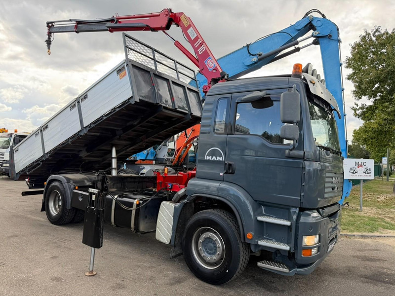 MAN TGA 18.350 4x2 TIPPER + CRANE HMF 1110 K2 + ROTATOR - STEEL SPRING / BLATT / BALLESTAS / LAMES - BE TRUCK - Φορτηγό ανατρεπόμενο, Φορτηγό με γερανό: φωτογραφία 1 MAN TGA 18.350 4x2 TIPPER + CRANE HMF 1110 K2 + ROTATOR - STEEL SPRING / BLATT / BALLESTAS / LAMES - BE TRUCK - Φορτηγό ανατρεπόμενο, Φορτηγό με γερανό: φωτογραφία 1