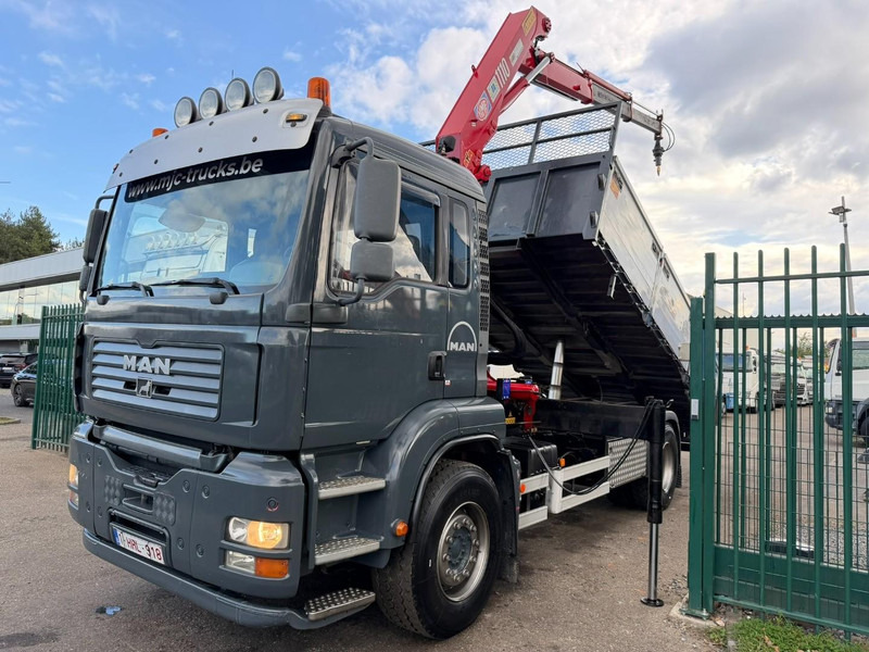 MAN TGA 18.350 4x2 TIPPER + CRANE HMF 1110 K2 + ROTATOR - STEEL SPRING / BLATT / BALLESTAS / LAMES - BE TRUCK - Φορτηγό ανατρεπόμενο, Φορτηγό με γερανό: φωτογραφία 2 MAN TGA 18.350 4x2 TIPPER + CRANE HMF 1110 K2 + ROTATOR - STEEL SPRING / BLATT / BALLESTAS / LAMES - BE TRUCK - Φορτηγό ανατρεπόμενο, Φορτηγό με γερανό: φωτογραφία 2