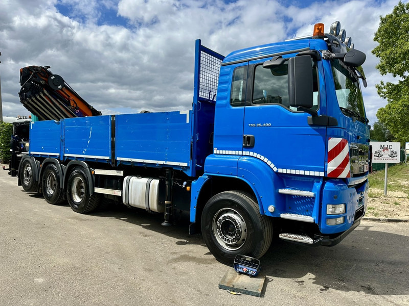 MAN TGS 35.400 8x4 TRIDEM + (32.5m) KRAN HMF 4720 K6 + JIB FJ1000 K4 - PRITSCHE 6m - LIFT/LENK ACHSE - RADIO - 5E F - BELGISCHE LKW - Φορτηγό με ανοιχτή καρότσα, Φορτηγό με γερανό: φωτογραφία 1 MAN TGS 35.400 8x4 TRIDEM + (32.5m) KRAN HMF 4720 K6 + JIB FJ1000 K4 - PRITSCHE 6m - LIFT/LENK ACHSE - RADIO - 5E F - BELGISCHE LKW - Φορτηγό με ανοιχτή καρότσα, Φορτηγό με γερανό: φωτογραφία 1