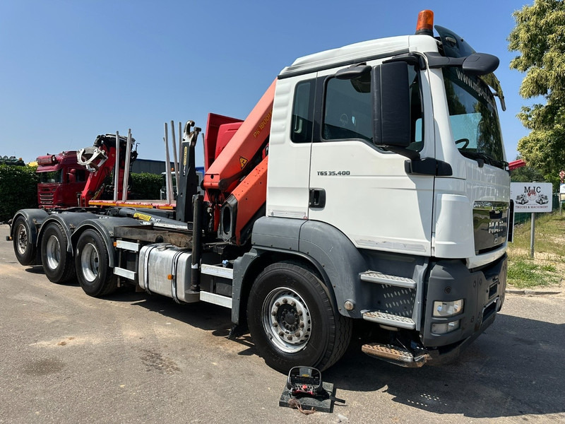 MAN TGS 35.400 8x4 TRIDEM HOOKLIFT T22 + CRANE PALFINGER PK 18001 EH + RADIO - EURO 5 - LIFT/STEERING AXLE - BE TRUCK - Φορτηγό φόρτωσης γάντζου, Φορτηγό με γερανό: φωτογραφία 3 MAN TGS 35.400 8x4 TRIDEM HOOKLIFT T22 + CRANE PALFINGER PK 18001 EH + RADIO - EURO 5 - LIFT/STEERING AXLE - BE TRUCK - Φορτηγό φόρτωσης γάντζου, Φορτηγό με γερανό: φωτογραφία 3