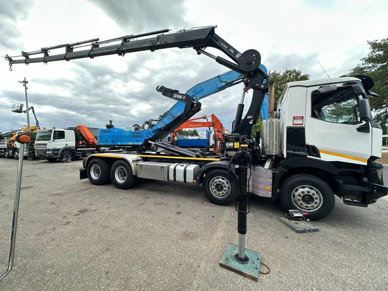 Renault C460 8x4 HOOKLIFT + (19m!) CRANE HIAB 288 E-6 HIDUO - RADIO - 5/6 F - STEEL SPRING / HUB REDUCTION - BE TRUCK - Φορτηγό φόρτωσης γάντζου, Φορτηγό με γερανό: φωτογραφία 4 Renault C460 8x4 HOOKLIFT + (19m!) CRANE HIAB 288 E-6 HIDUO - RADIO - 5/6 F - STEEL SPRING / HUB REDUCTION - BE TRUCK - Φορτηγό φόρτωσης γάντζου, Φορτηγό με γερανό: φωτογραφία 4