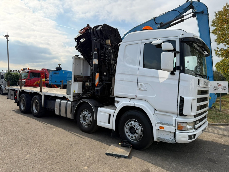Scania 114C-380 8x4 + CRANE HIAB 700 E-5 - PLATFORM 6m80 + TWISTLOCKS - MANUAL - RETARDER - STEEL SPRING / BIG AXLE HUB REDUCTION - AP ACHSEN - Φορτηγό με γερανό: φωτογραφία 2 Scania 114C-380 8x4 + CRANE HIAB 700 E-5 - PLATFORM 6m80 + TWISTLOCKS - MANUAL - RETARDER - STEEL SPRING / BIG AXLE HUB REDUCTION - AP ACHSEN - Φορτηγό με γερανό: φωτογραφία 2