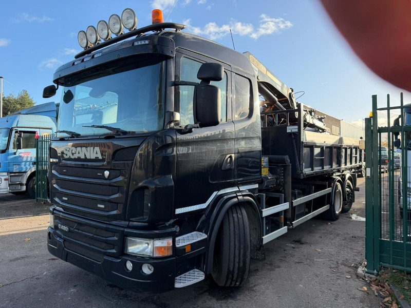 Scania G420 6x2 TIPPER + CRANE PALFINGER PK22002 C (4x) + GRABBER - LIFT + STEERING AXLE - DAMAGED CRANE - Φορτηγό ανατρεπόμενο, Φορτηγό με γερανό: φωτογραφία 3 Scania G420 6x2 TIPPER + CRANE PALFINGER PK22002 C (4x) + GRABBER - LIFT + STEERING AXLE - DAMAGED CRANE - Φορτηγό ανατρεπόμενο, Φορτηγό με γερανό: φωτογραφία 3