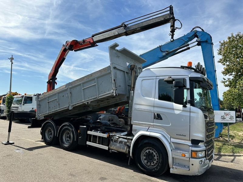 Scania R520 6x4 TIPPER + CRANE PALFINGER PK 15002 A - TRACTOR UNIT - RETARDER - *FULL AIR* - EUR 6 - BE TRUCK - Φορτηγό ανατρεπόμενο, Φορτηγό με γερανό: φωτογραφία 1 Scania R520 6x4 TIPPER + CRANE PALFINGER PK 15002 A - TRACTOR UNIT - RETARDER - *FULL AIR* - EUR 6 - BE TRUCK - Φορτηγό ανατρεπόμενο, Φορτηγό με γερανό: φωτογραφία 1