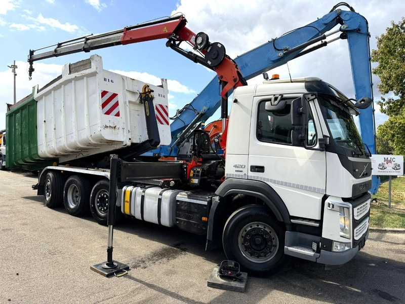 Volvo FM 420 8x2 HOOKLIFT + CRANE PALFINGER PK19.001 SLD B - *294.000km* - EURO 6 - LIFT + STEERING AXLE - I SHIFT - BE TRUCK - Φορτηγό φόρτωσης γάντζου, Φορτηγό με γερανό: φωτογραφία 1 Volvo FM 420 8x2 HOOKLIFT + CRANE PALFINGER PK19.001 SLD B - *294.000km* - EURO 6 - LIFT + STEERING AXLE - I SHIFT - BE TRUCK - Φορτηγό φόρτωσης γάντζου, Φορτηγό με γερανό: φωτογραφία 1