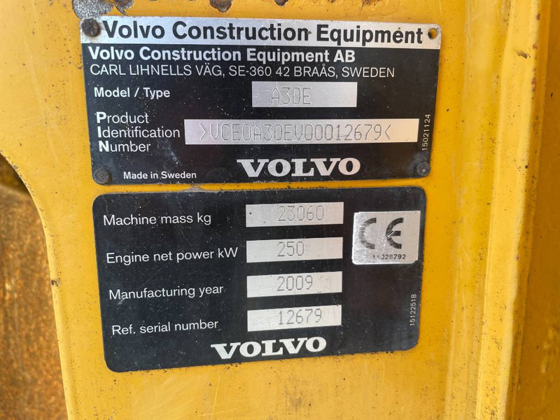 Αρθρωτό φορτηγό Volvo A30E: φωτογραφία 8