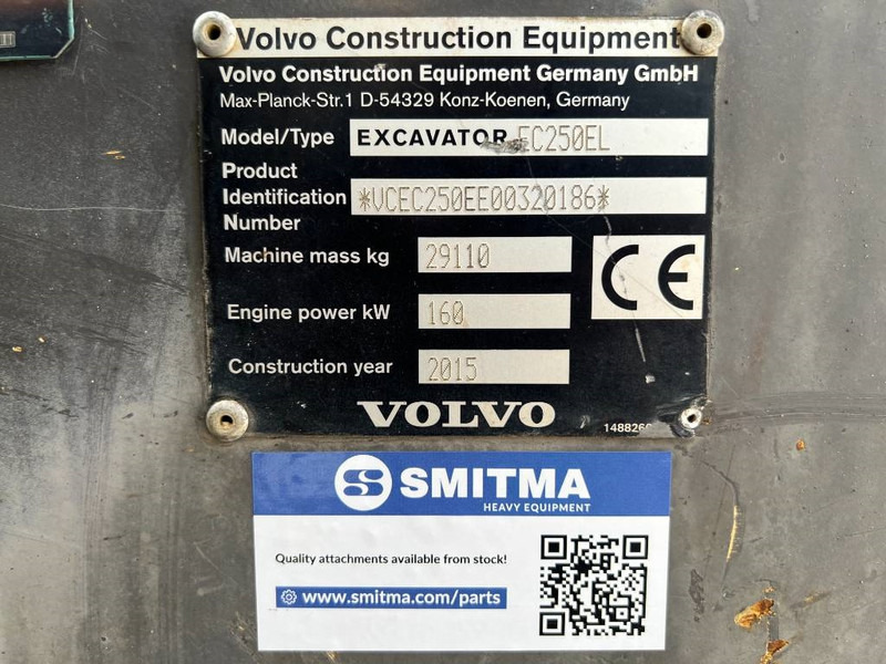 Volvo EC250E L - Ερπυστριοφόρος εκσκαφέας: φωτογραφία 5 Volvo EC250E L - Ερπυστριοφόρος εκσκαφέας: φωτογραφία 5